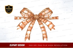 Elegant copper bow clipart png Product Image 1