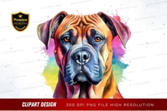 Vibrant boxer dog portrait Product Image 1