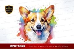 Happy corgi clipart png Product Image 1