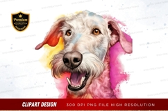Happy dog with colorful splash Product Image 1