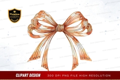 Elegant copper bow clipart png Product Image 1