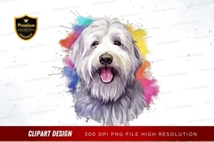 Happy white dog clipart png Product Image 1