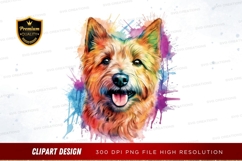 Vibrant dog portrait clipart png Product Image 1