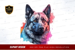 Vibrant dog portrait clipart png Product Image 1