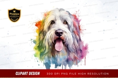 Colorful dog portrait clipart png Product Image 1