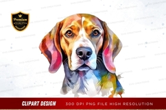 Colorful beagle clipart png Product Image 1