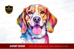 Colorful dog clipart png Product Image 1