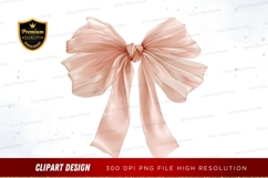 Elegant pink bow clipart png Product Image 1