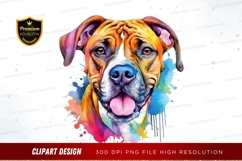 Colorful dog portrait clipart png Product Image 1