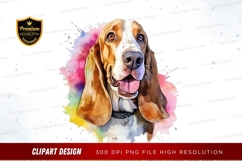 Happy basset hound clipart png Product Image 1