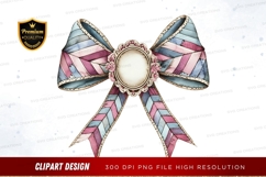 Elegant ribbon bow clipart png Product Image 1