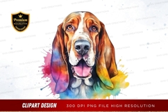 Happy basset hound clipart png Product Image 1
