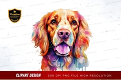 Colorful dog portrait clipart png Product Image 1
