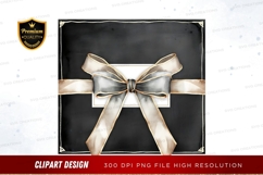 Elegant gift box with bow clipart png Product Image 1