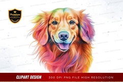 Colorful dog clipart png Product Image 1