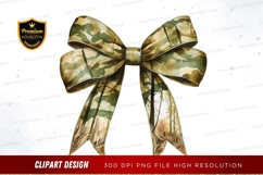 Camouflage pattern bow clipart png Product Image 1