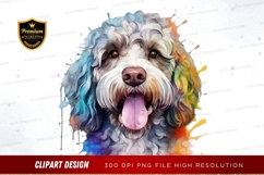 Happy dog with colorful splash Product Image 1