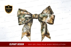 Camo pattern bow clipart png Product Image 1