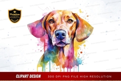 Colorful dog portrait clipart png Product Image 1