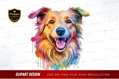 Colorful dog clipart png Product Image 1