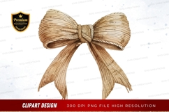 Rustic straw bow clipart png Product Image 1
