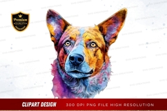 Colorful dog portrait clipart png Product Image 1