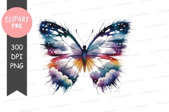 Colorful butterfly clipart png Product Image 1
