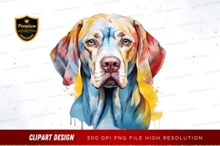Colorful dog portrait clipart png Product Image 1