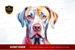 Colorful dog portrait clipart png Product Image 1