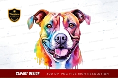 Colorful dog portrait clipart png Product Image 1