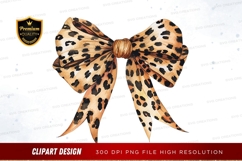Leopard print bow clipart png Product Image 1