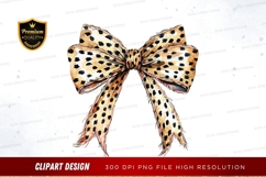 Leopard print bow clipart png Product Image 1