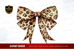 Leopard print bow clipart png Product Image 1