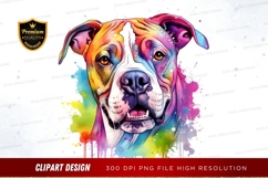 Colorful bulldog clipart png Product Image 1