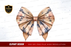 Floral patterned bow clipart png Product Image 1