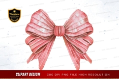 Pink bow clipart png Product Image 1