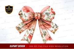 Floral bow clipart png Product Image 1