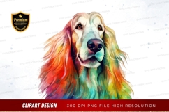 Colorful dog portrait clipart png Product Image 1