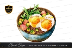 Healthy breakfast bowl clipart png Product Image 1