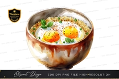 Delicious breakfast bowl clipart png Product Image 1