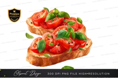 Tomato bruschetta clipart png Product Image 1