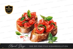 Bruschetta with tomatoes and basil Product Image 1