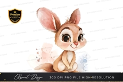 Cute cartoon rabbit clipart png Product Image 1