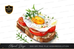 Gourmet breakfast sandwich clipart png Product Image 1