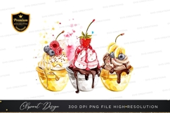 Delicious ice cream clip art png Product Image 1