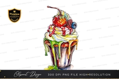 Fruit and flower wreath clipart png Product Image 1