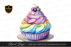 Rainbow swirl cupcake Product Image 1