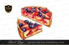 Delicious fruit tart clipart png Product Image 1