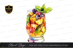 Vibrant fruit cocktail clipart png Product Image 1