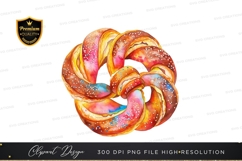 Colorful pretzel clipart png Product Image 1